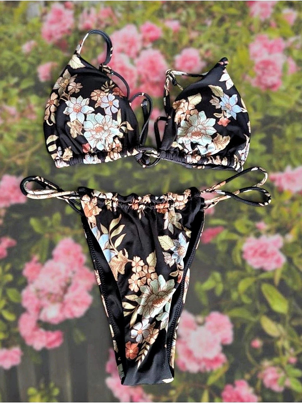 O’Neill Floral Bikini Set in Black